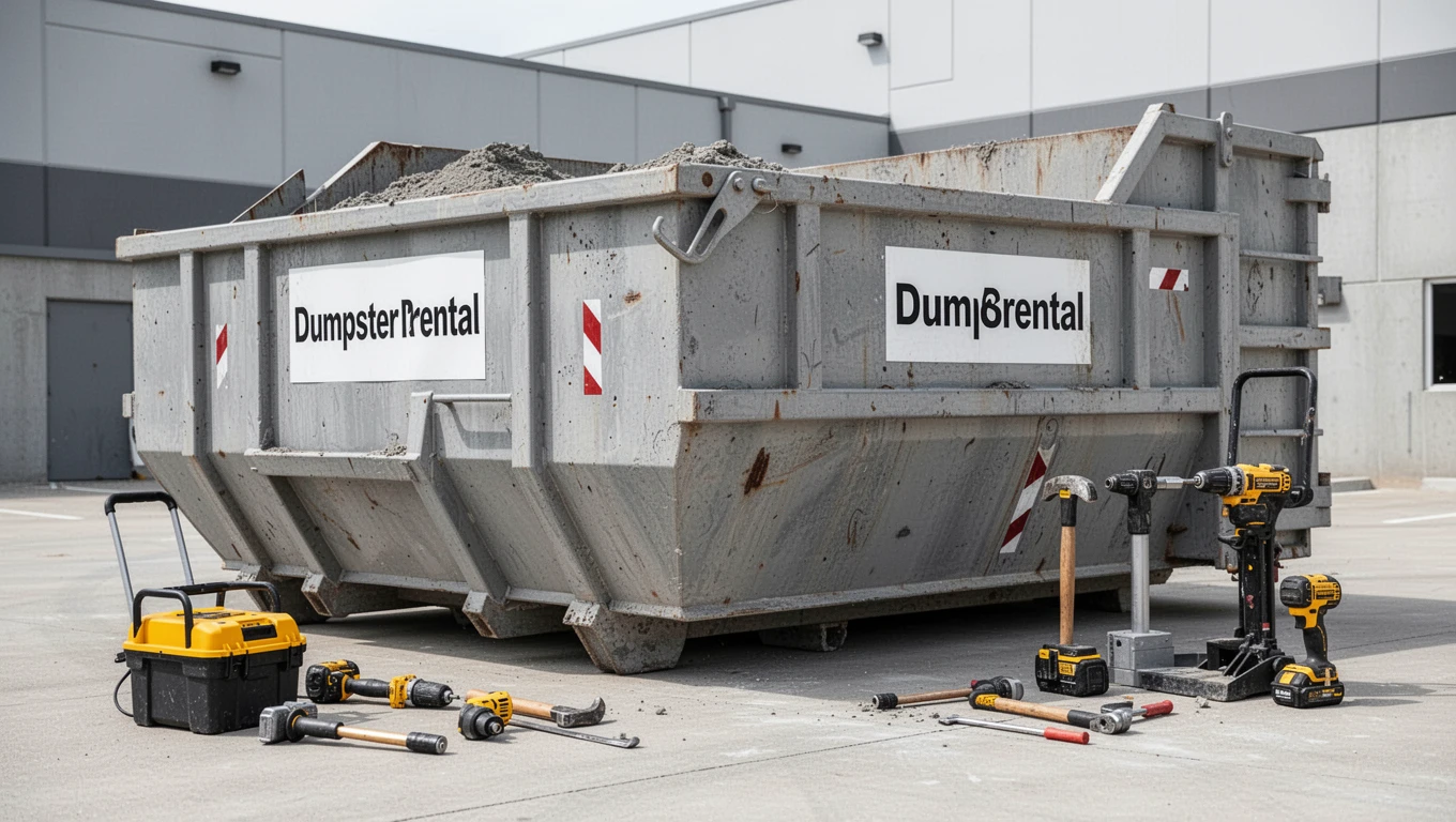 Concrete Dumpster Rental